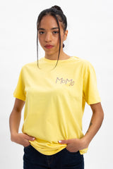 MOMO T-SHIRT "VERTICAL" GIALLA