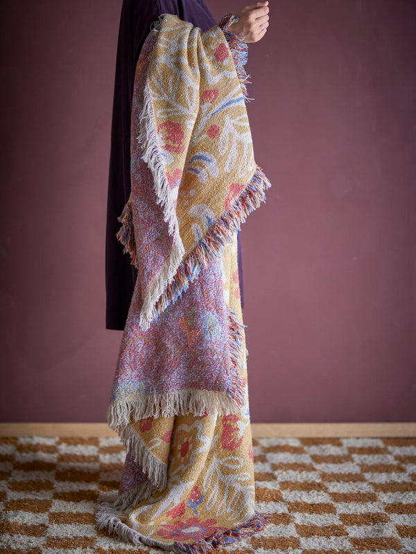 PLAID REIMS THROW YELLOW