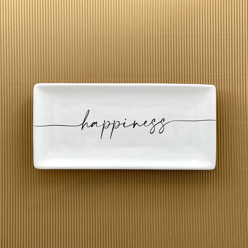 VASSOIO RETTANGOLARE CALLIGRAFA HAPPINESS