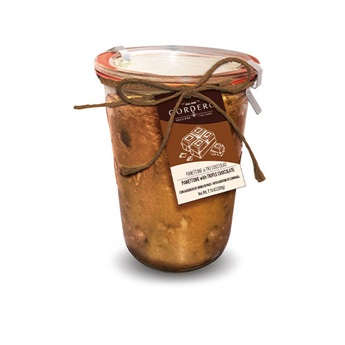 PANETTONE IN VASO COTTURA TRE CIOCCOLATI CORDERO