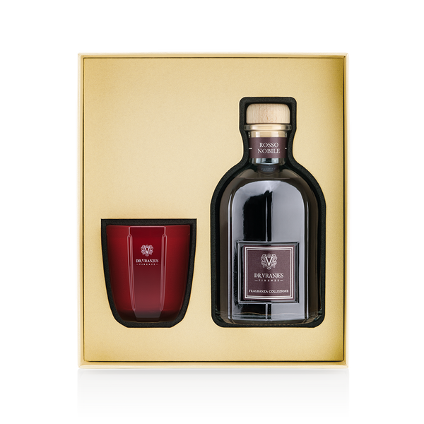 DR. VRANJES ROSSO NOBILE GIFT BOX CON DIFFUSORE 250ML + CANDELA 80GR