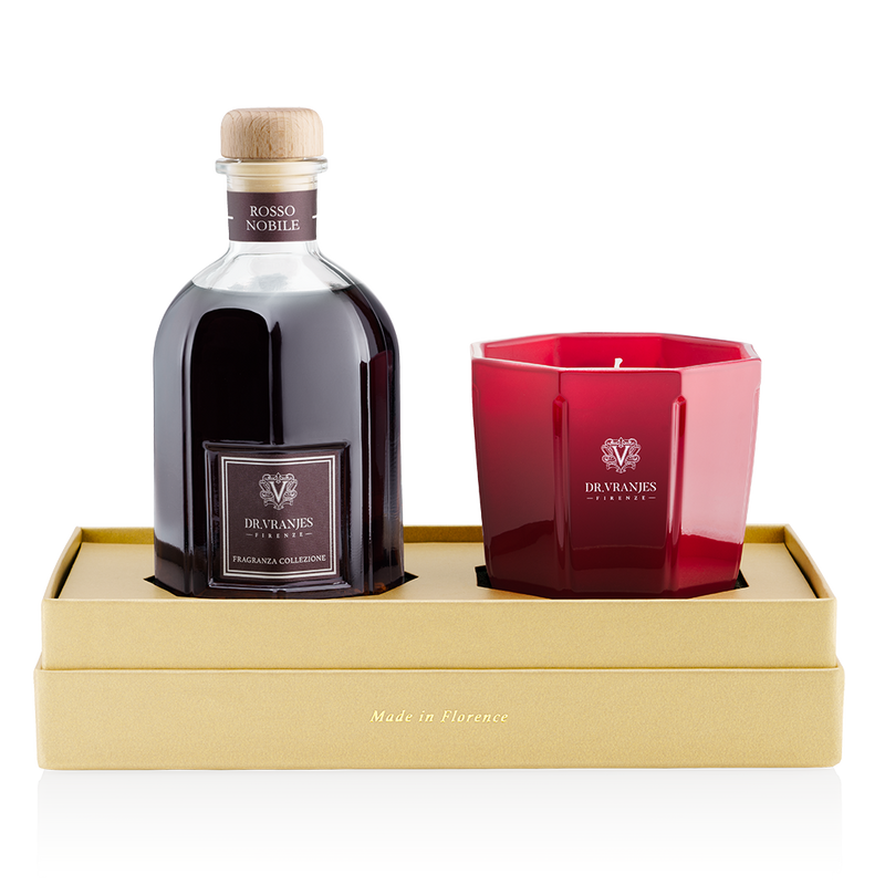 DR. VRANJES ROSSO NOBILE GIFT BOX DIFFUSORE 250ML + CANDELA 200GR