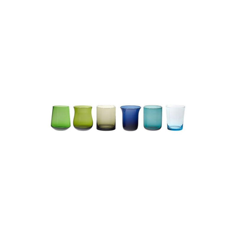BITOSSI LIQUORINI DISEGUALE BLU/VERDE 6PZ NSG CONCEPT STORE MALCESINE