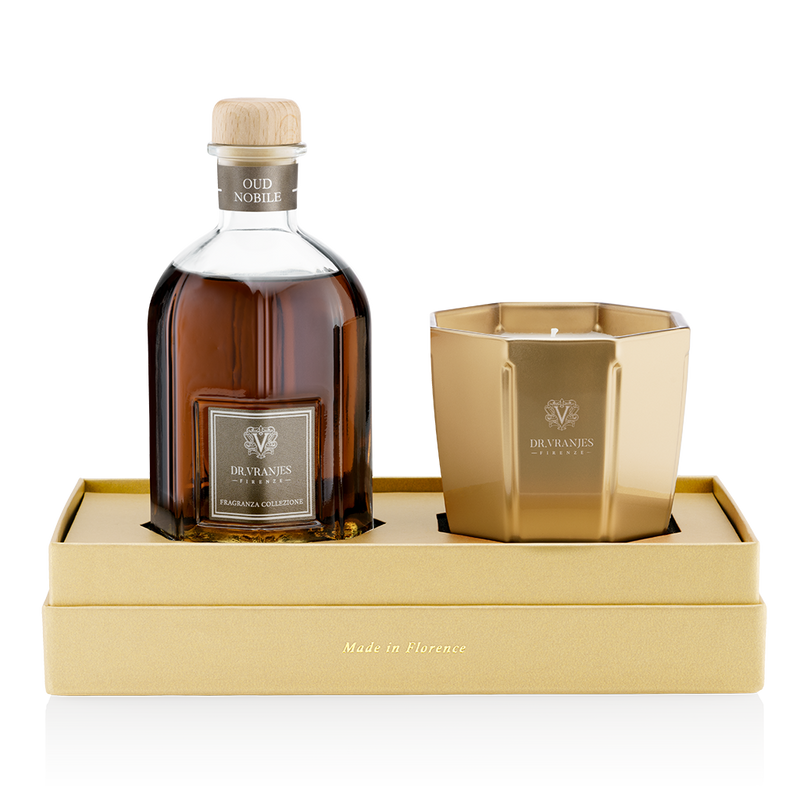 DR. VRANJES OUD NOBILE GIFT BOX DIFFUSORE 250ML + CANDELA 200GR